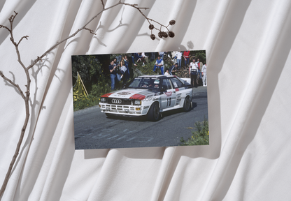 Photo Michèle Mouton – Audi Quattro A2 – Tour de Corse Rallye 1983 – 15×20
