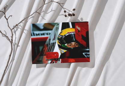 Photo Ayrton Senna lors des qualifications de Formule 1 - McLaren Honda – 15×20