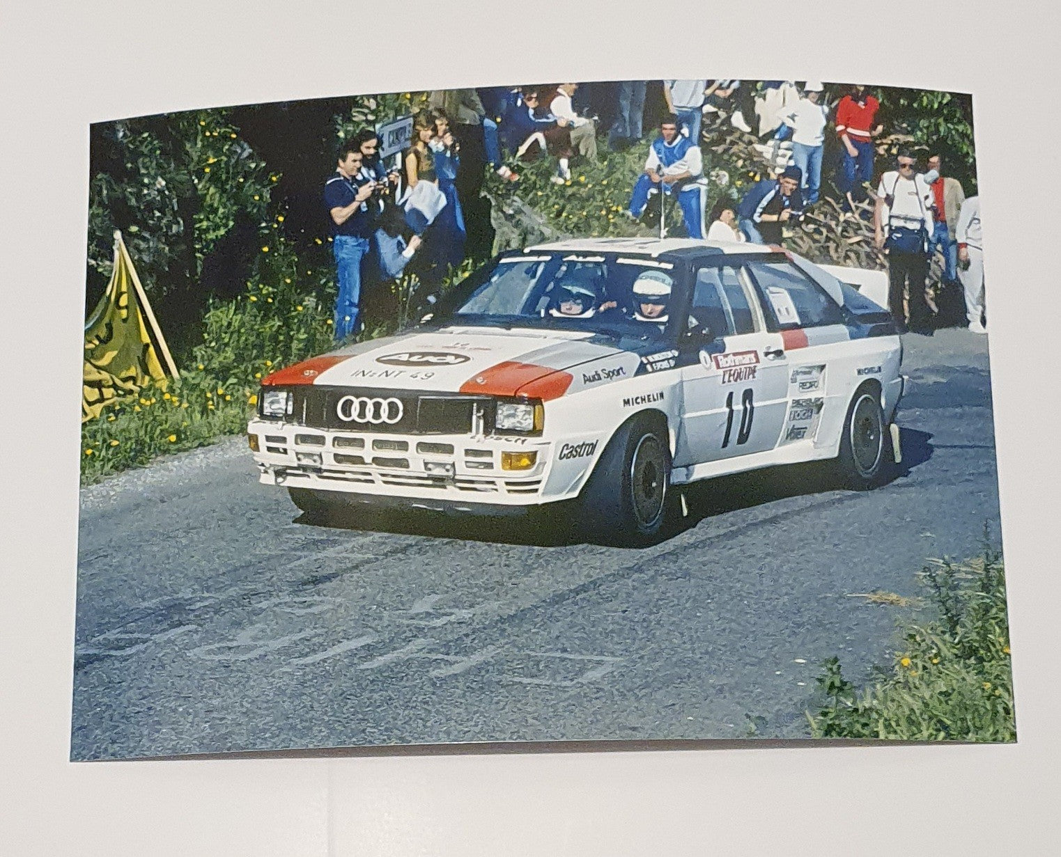 Photo Michèle Mouton – Audi Quattro A2 – Tour de Corse Rallye 1983 – 15×20