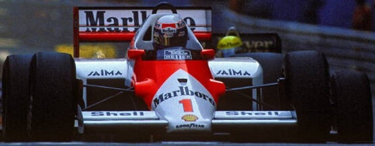 Photo Alain Prost devant Ayrton Senna – GP de Monaco F1 – Duel mythique – 15×20