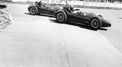 Photo L. Musso & M. Hawthorn – Ferrari Dino 246 – GP F1 Monaco (1958) – 15×20