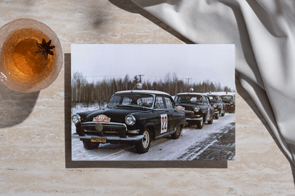 Photo Suchkov, Shchavelev – GAZ-21 Volga – Rallye Monte-Carlo Hiver 1964 – 15x20
