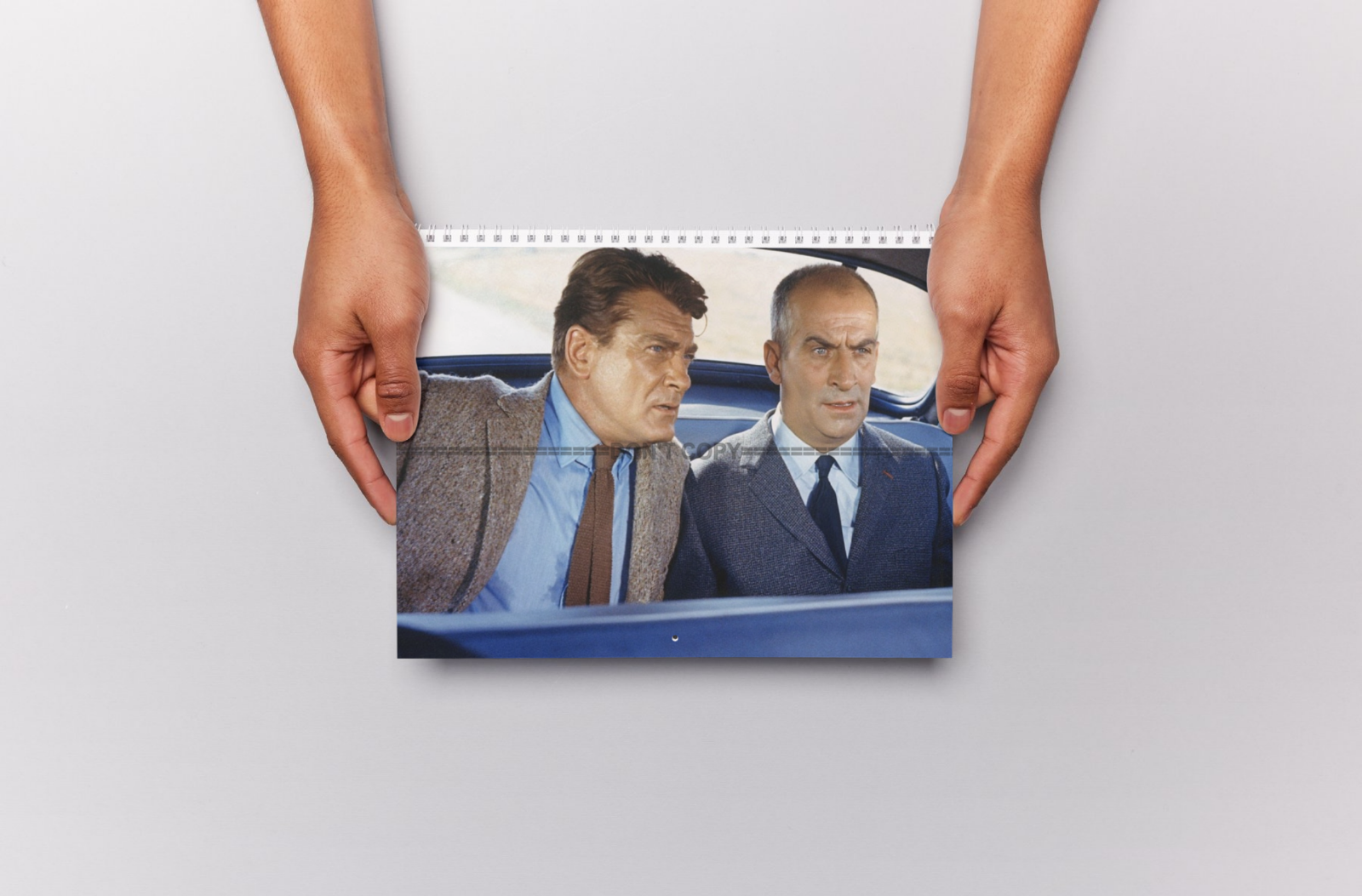 Photo Jean Marais & Louis de Funès – Fantômas 1964 – Scène Culte Cinéma - 15x20