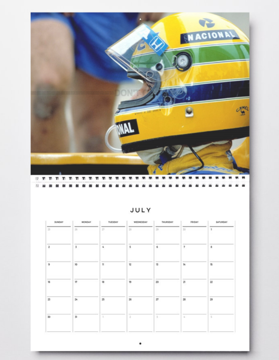 Photo Ayrton Senna – Casque iconique Nacional – F1 Jerez 1987 – Cockpit – 15×20