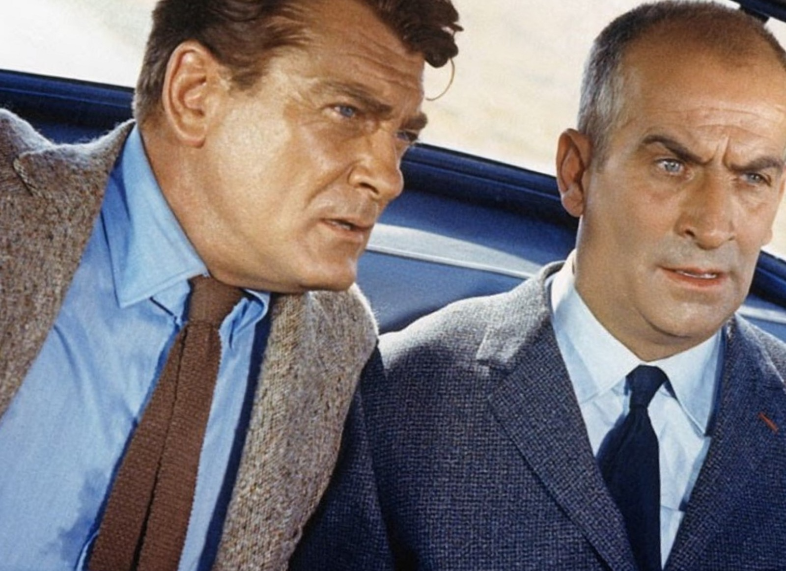 Photo Jean Marais & Louis de Funès – Fantômas 1964 – Scène Culte Cinéma - 15x20