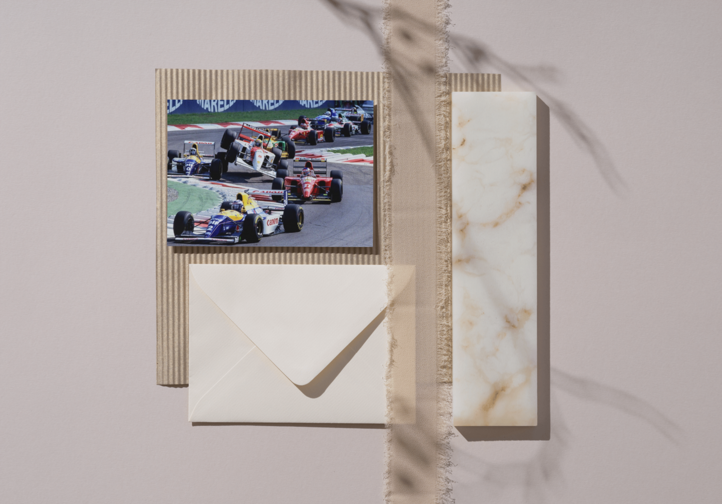 Photo Ayrton Senna – Duel avec Damon Hill – GP de Monza 1993 – Formule 1 – 15×20