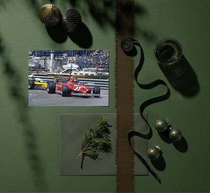 Photo Gilles Villeneuve – Monaco 1981 – Ferrari n°27 Formule 1 – Vintage – 15×20