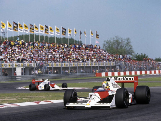 Photo Ayrton Senna & Alain Prost – GP de Saint-Marin (Imola) – Duel 1988 – 15×20