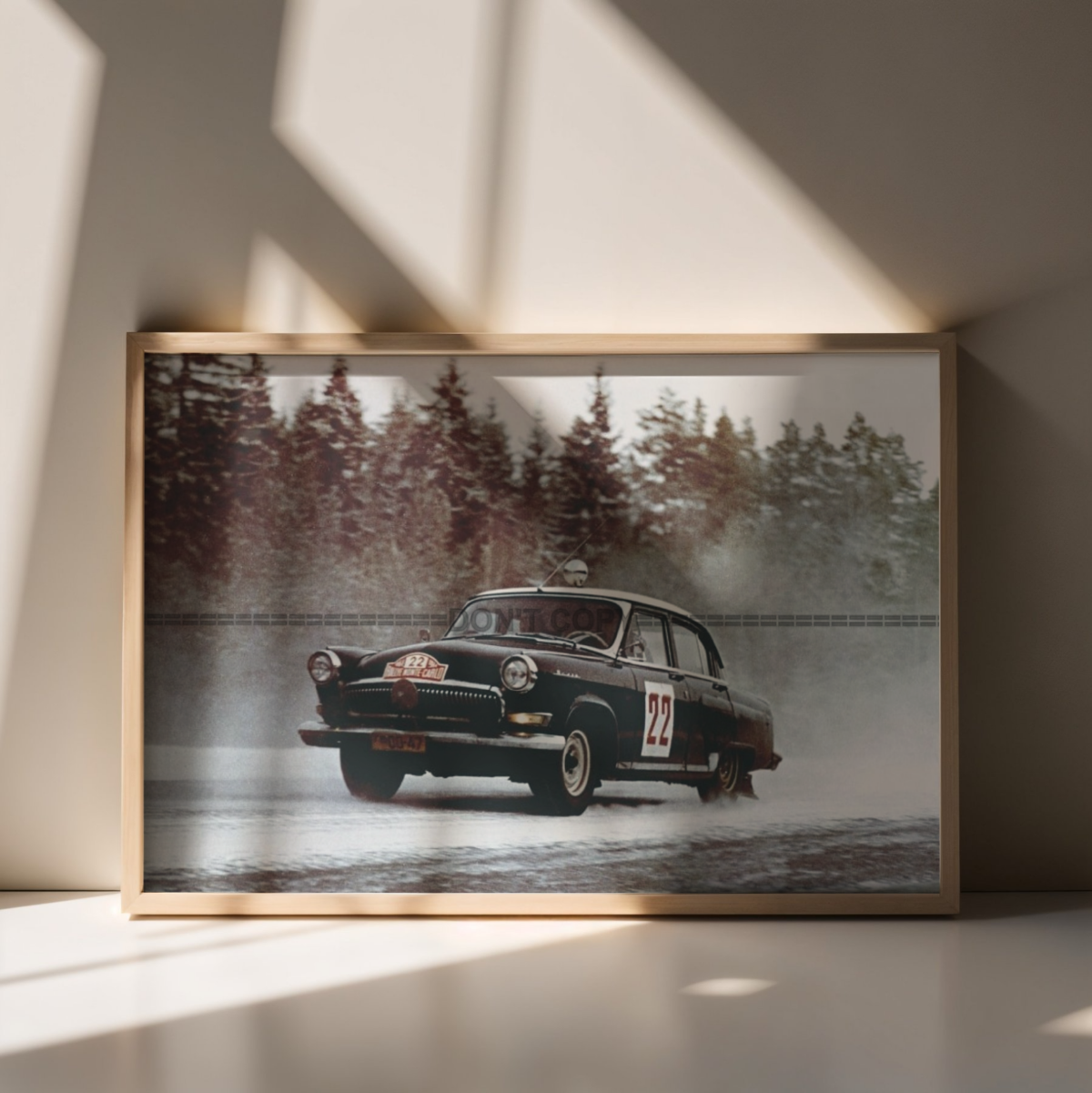 Photo Suchkov, Shchavelev – GAZ-21 Volga – Rallye Monte-Carlo Neige 1964 – 15×20