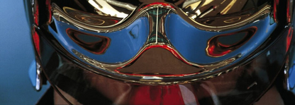 Photo Rubens Barrichello – Ferrari en Miroir - Vue à travers un Casque – 15×20