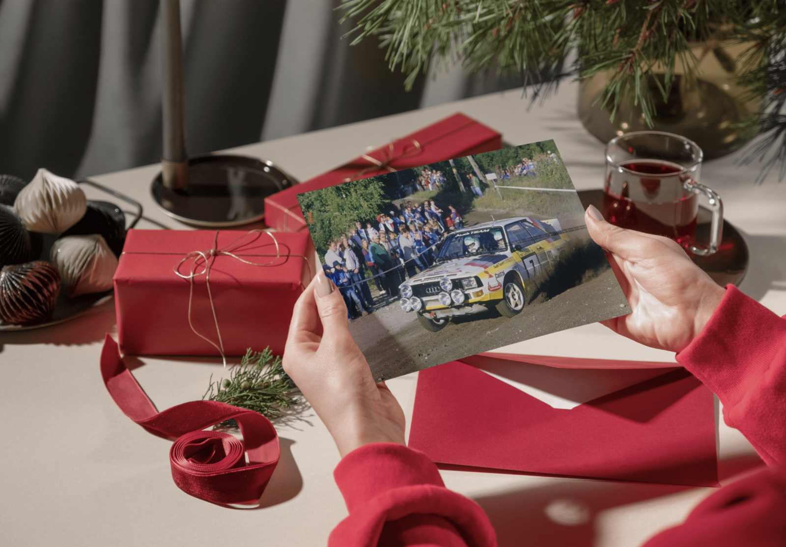 Photo Michèle Mouton – Audi Quattro – 1000 Lakes Rally WRC Groupe B 1984 – 15x20