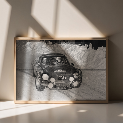 Photo Andruet & Biche – Alpine A110 – Rallye Monte-Carlo (1973) – Course – 15x20