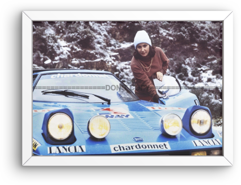 Photo Encadrée Michèle Mouton – Lancia Stratos HF – Rallye Monte-Carlo – 15×20