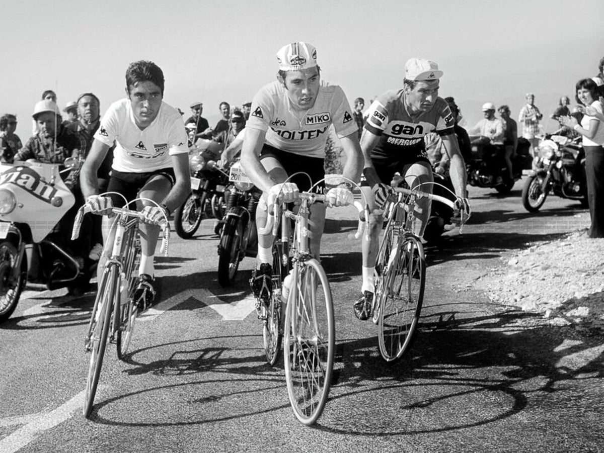 Photo Luis Ocaña, Eddy Merckx & Raymond Poulidor - Tour de France 1972 - 15 x 20