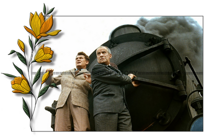 Photo Jean Marais & Louis de Funès – Fantômas 1964 – Scène Action Train – 15×20