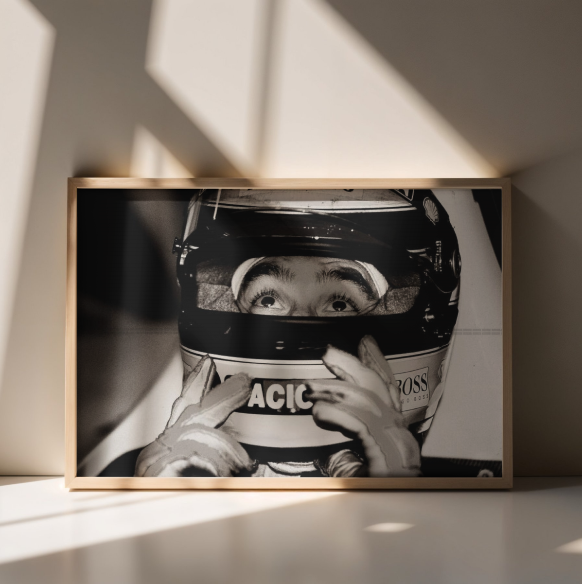 Photo Ayrton Senna – The Eyes – Regard sous le casque – Photo iconique – 15×20