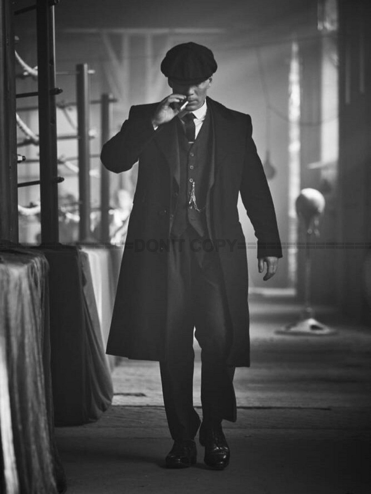 Photo Cillian Murphy - Thomas Shelby dans Peaky Blinders - Noir et blanc - 15×20