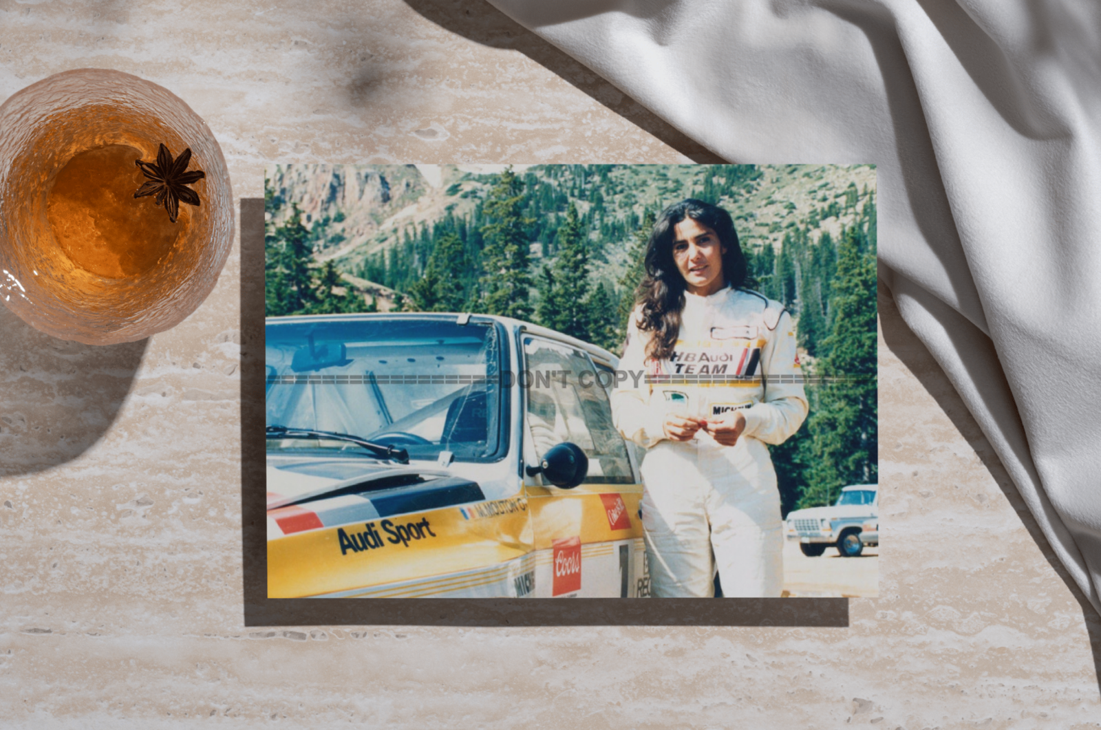 Photo Michèle Mouton – Audi Sport Quattro S1 – Pikes Peak 1985 – Rallye – 15×20