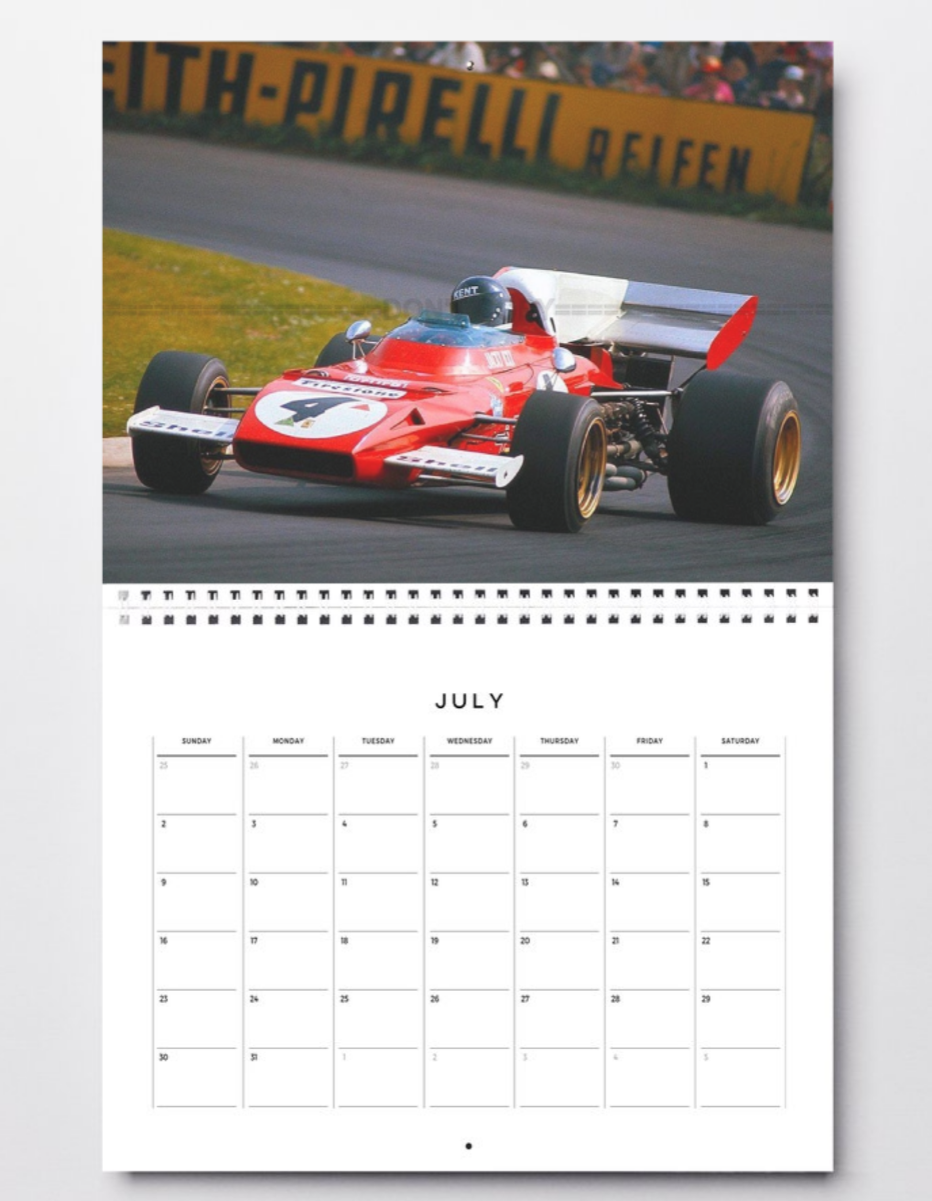 Photo Jacky Ickx – Grand Prix d’Allemagne (1972) – Ferrari n°4 en action – 15×20
