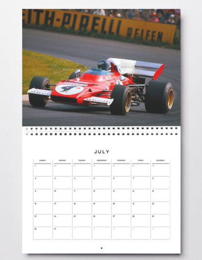 Photo Jacky Ickx – Grand Prix d’Allemagne (1972) – Ferrari n°4 en action – 15×20