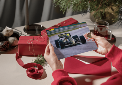 Photo Ayrton Senna – Lotus JPS – Spa-Francorchamps (1986) – Formule 1 – 15×20