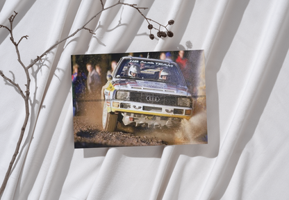Photo Michèle Mouton – Audi Quattro – Lombard RAC Rally  1984 – Groupe B – 15x20