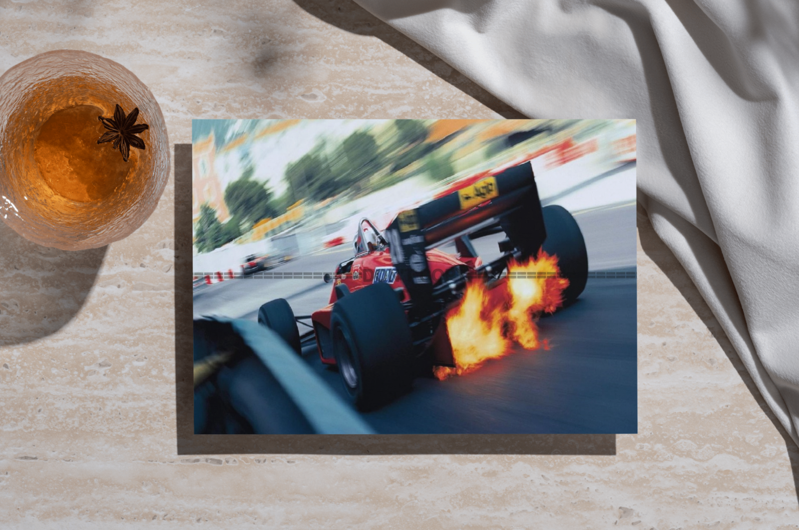 Photo S. Johansson – Ferrari 156-85 – Grand Prix F1 Monaco 1985 – Course – 15×20