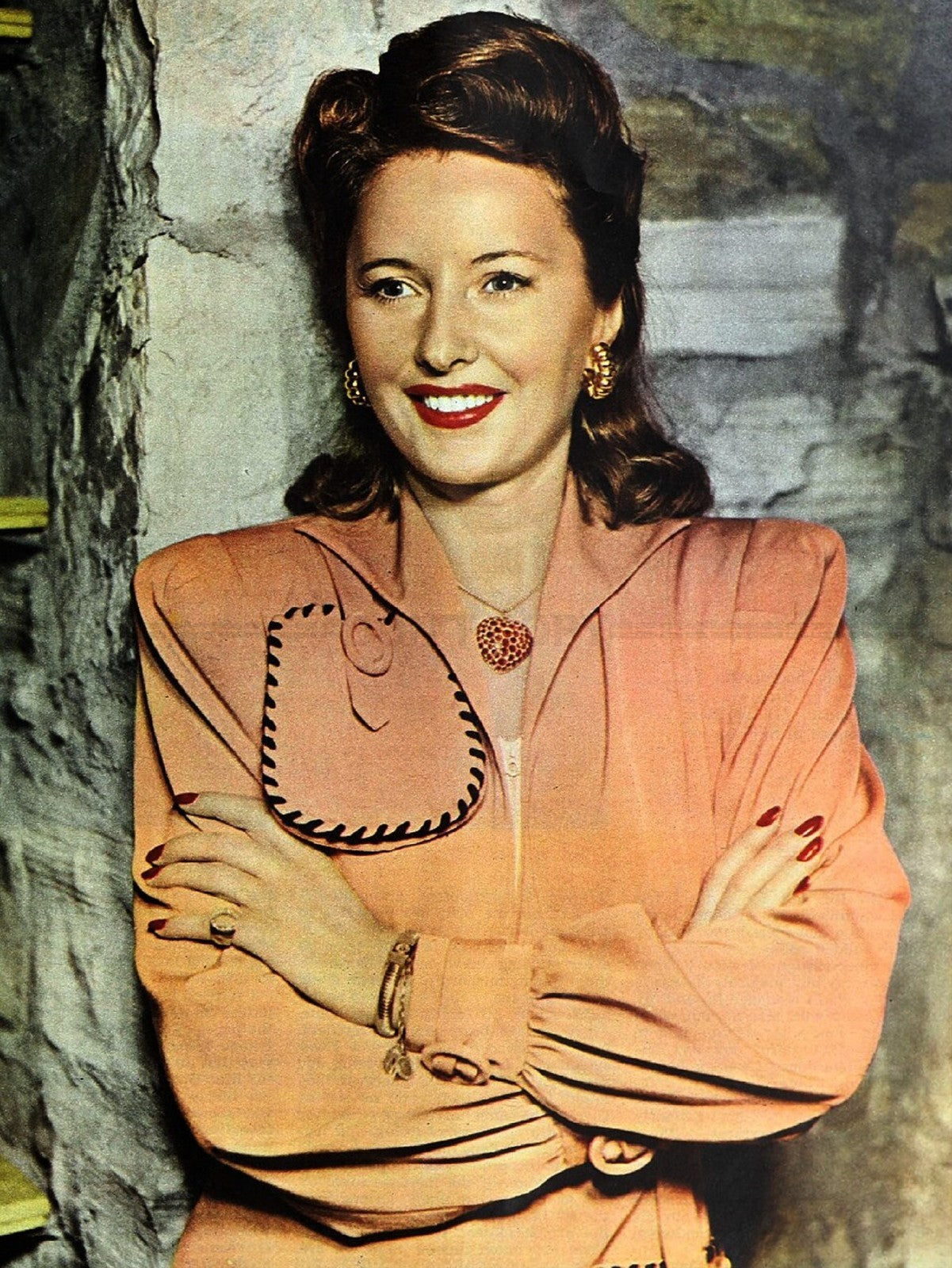 Photo Barbara Stanwyck - Couleur - 15x20