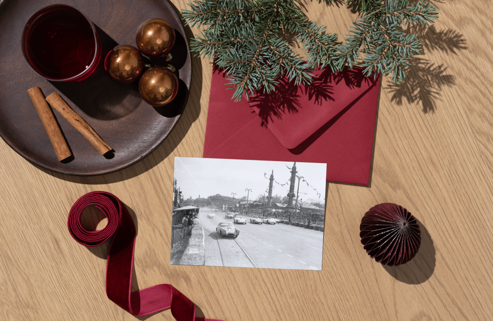 Photo Grand Prix Automobile de Bordeaux 1955 – Course Urbaine – Vintage – 15×20