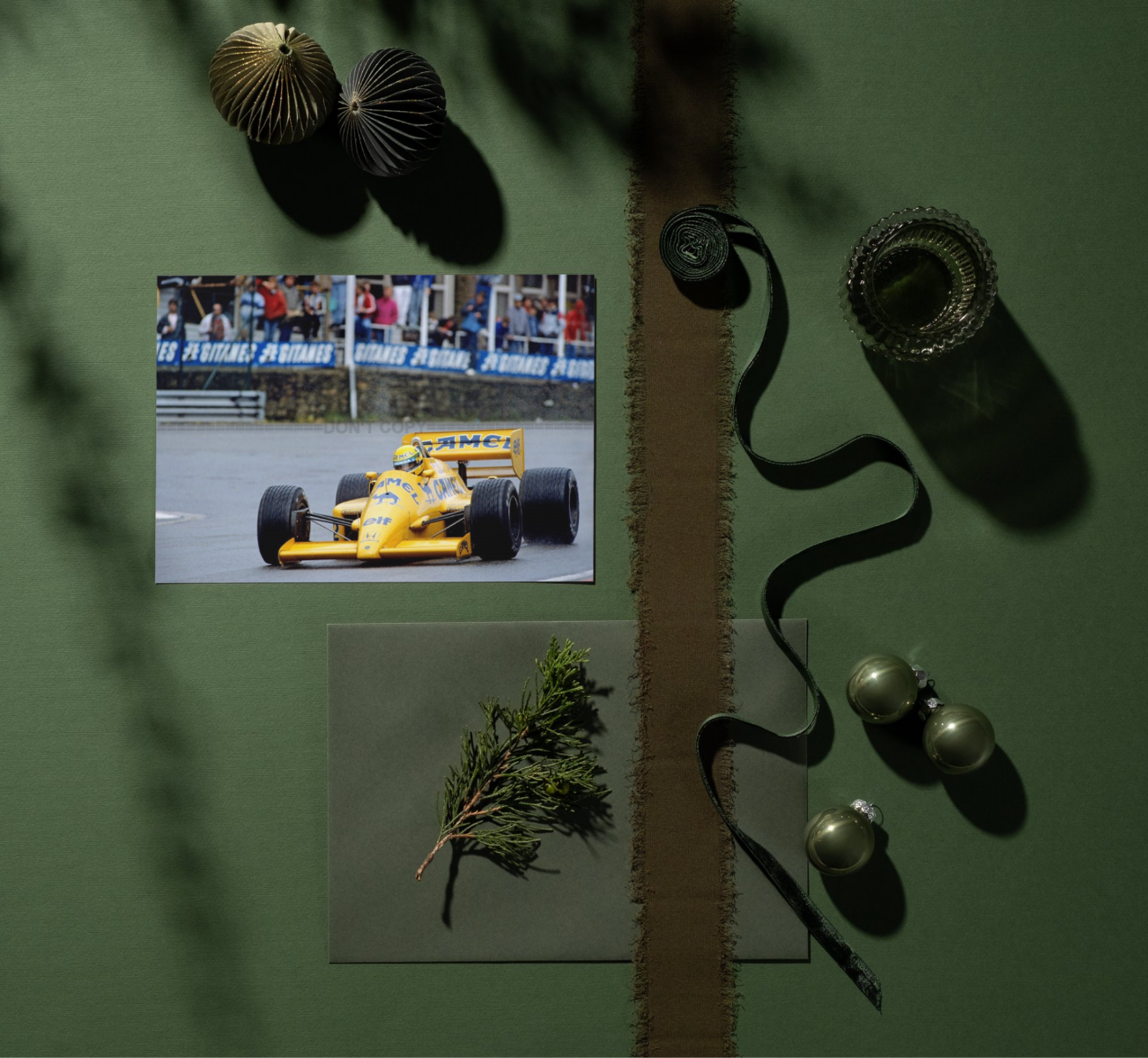 Photo Ayrton Senna - Lotus-Honda – GP de Belgique 1987 Spa-Francorchamps – 15×20
