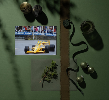 Photo Ayrton Senna - Lotus-Honda – GP de Belgique 1987 Spa-Francorchamps – 15×20