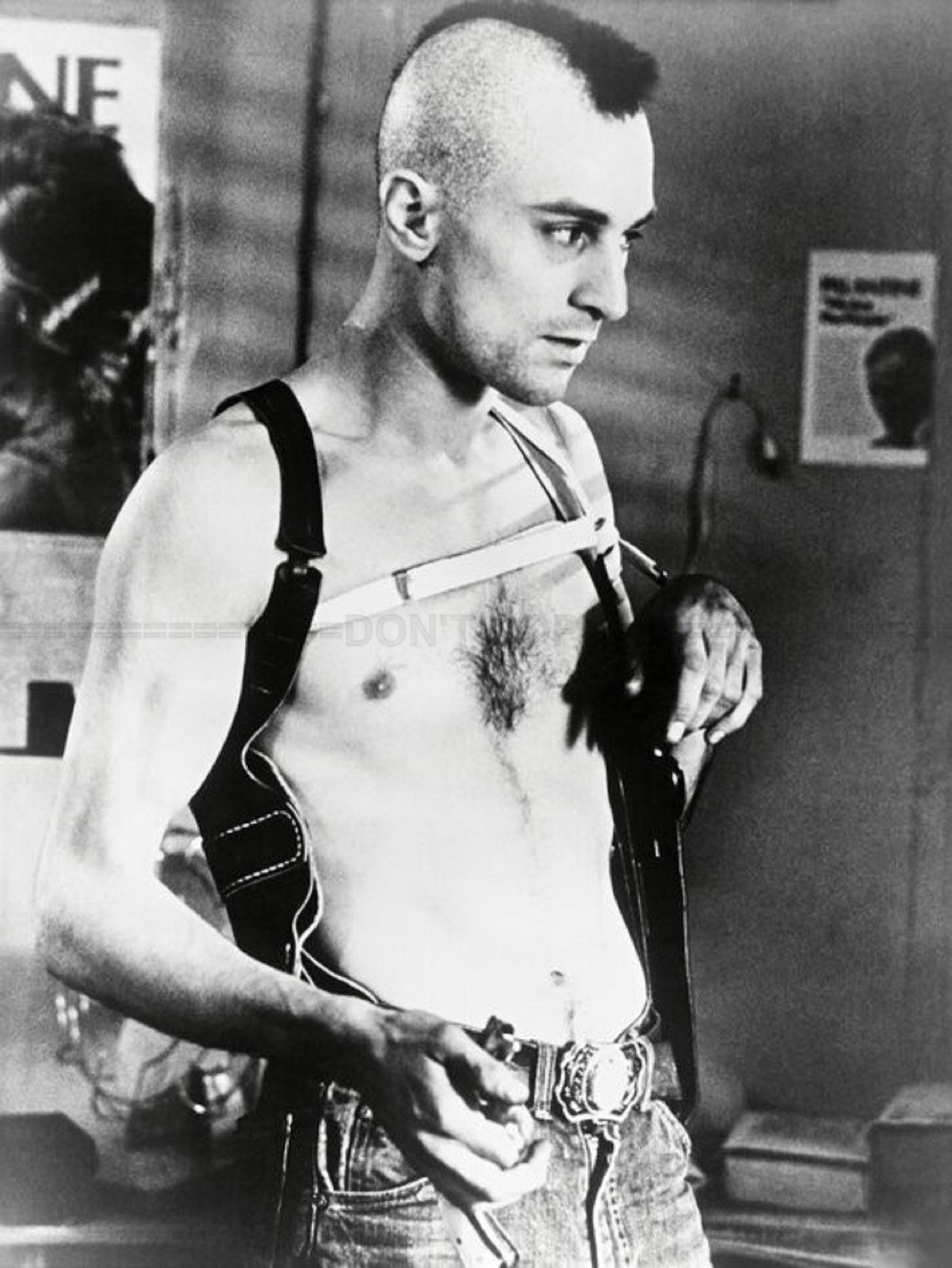 Photo Robert De Niro - Taxi Driver (1976) - Noir et blanc - 15x20