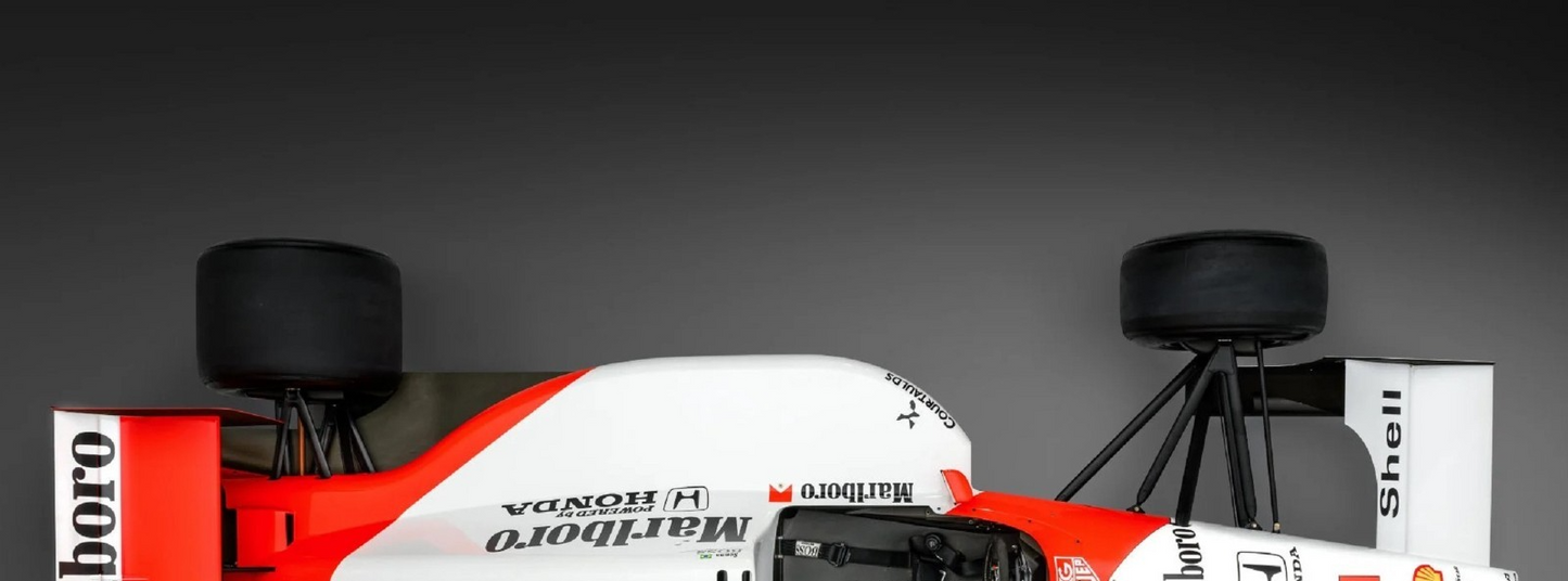 Photo McLaren Honda MP4/6 de Ayrton Senna – Champion GP du Brésil (1991) – 15×20