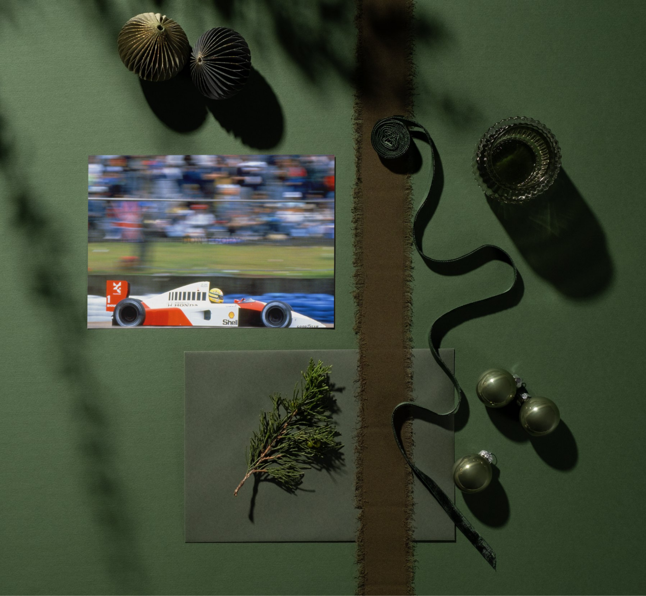 Photo Ayrton Senna – GP de Grande-Bretagne F1 1991 – McLaren-Honda MP4/6 – 15×20