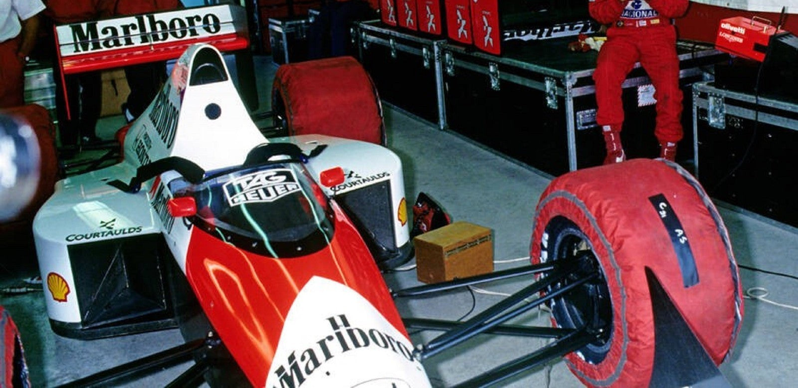 Photo Ayrton Senna – McLaren MP4/5 – Montréal 1989 – Stand F1 – Marlboro – 15×20