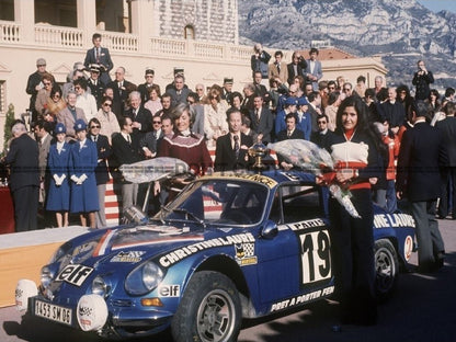 Photo Michèle Mouton – Alpine A110 1600 S – Rallye Monte-Carlo 1976 – 15x20