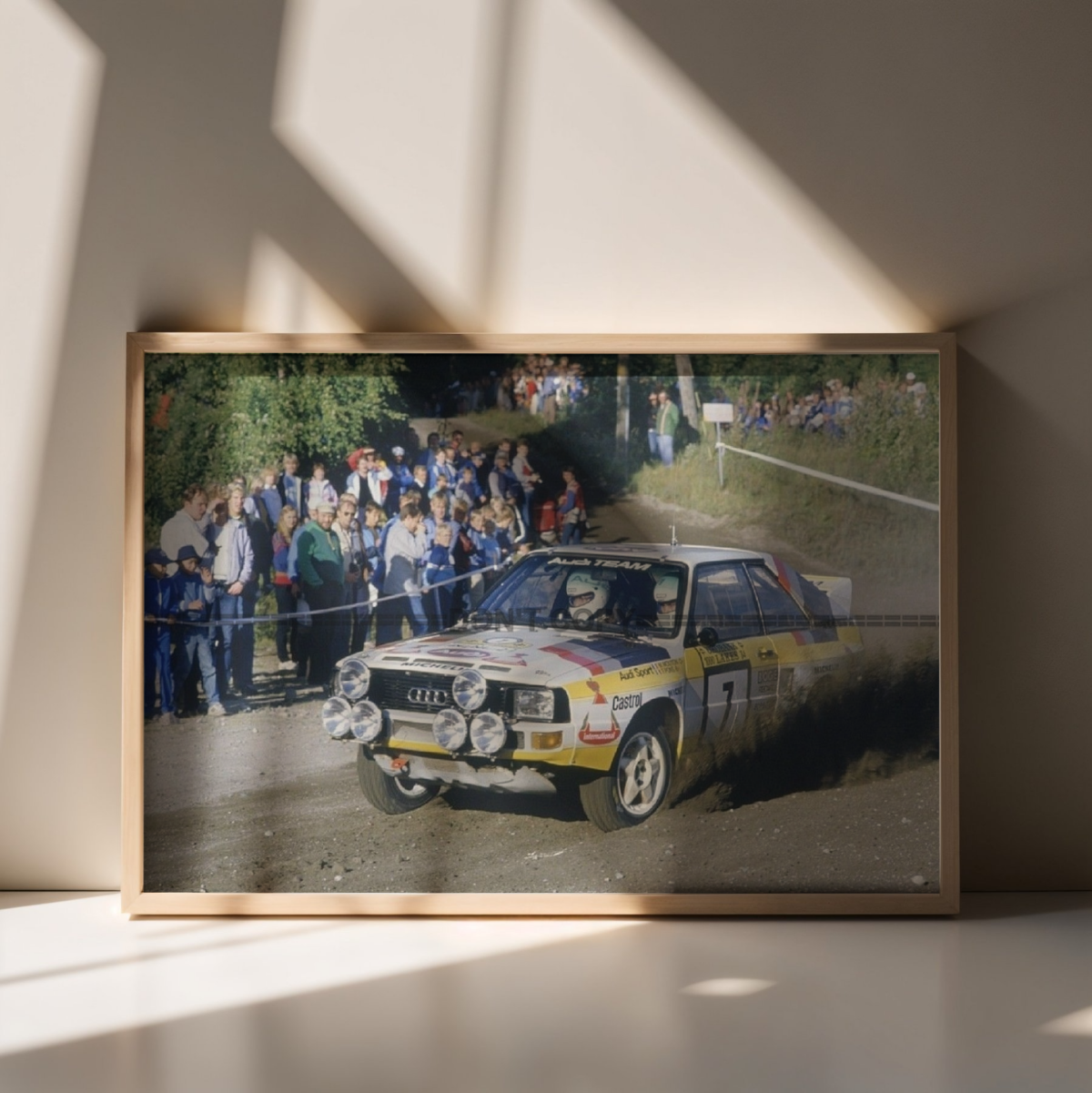 Photo Michèle Mouton – Audi Quattro – 1000 Lakes Rally WRC Groupe B 1984 – 15x20