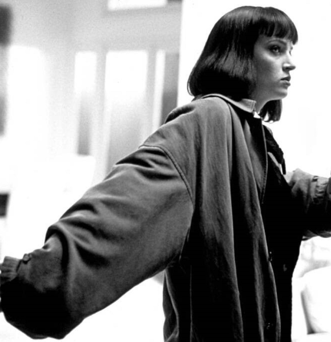 Photo Uma Thurman – Pulp Fiction (1994) – Portrait Cinéma Noir & Blanc – 15×20