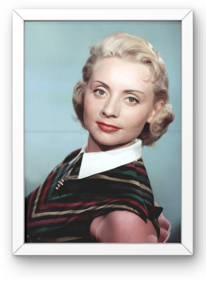 Photo Encadrée Annie Cordy - Couleur - (Cadre Bois Blanc) - 15x20