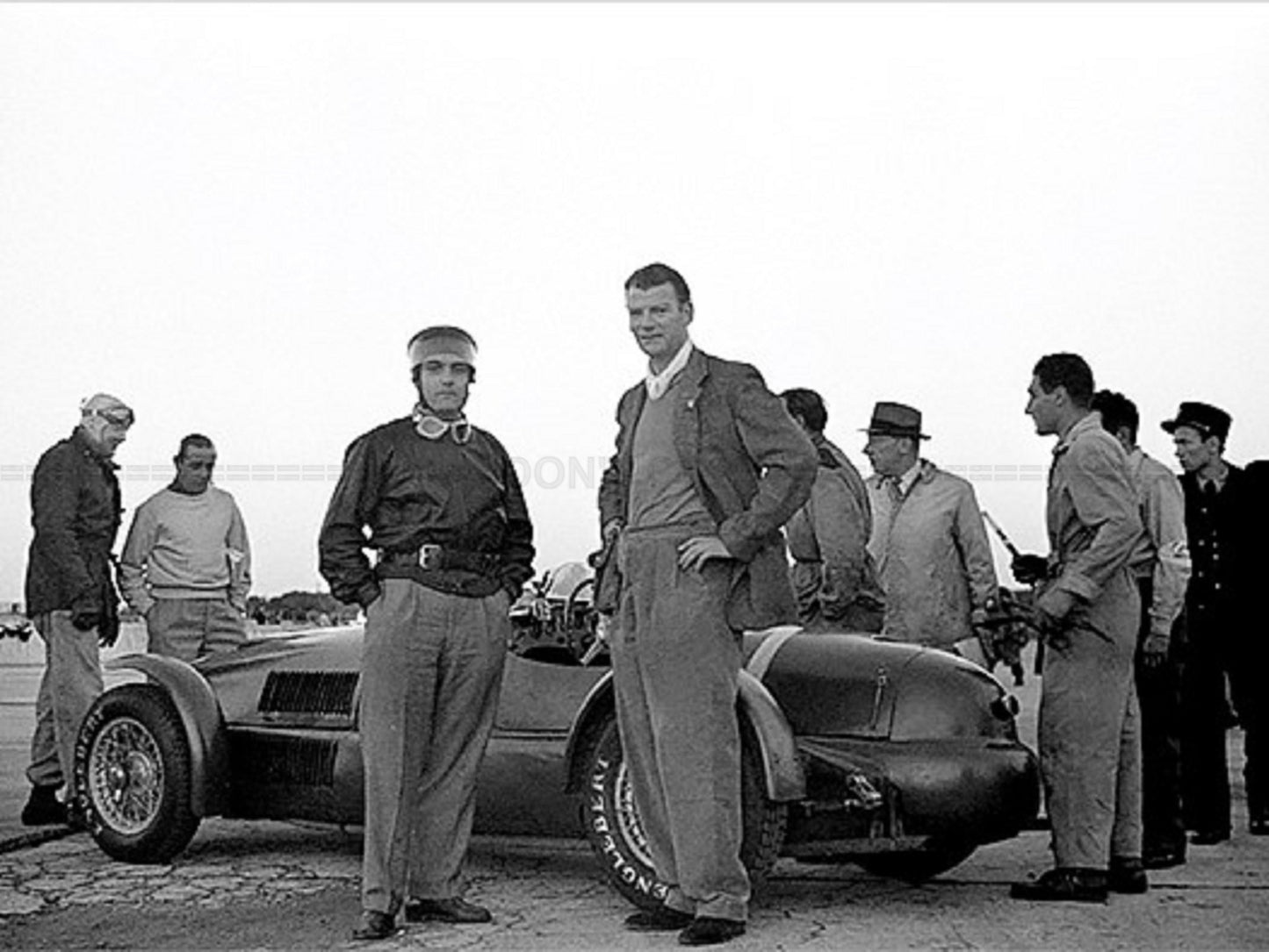 Photo Luigi Chinetti & Peter Selsdon - Ferrari 166 Spyder Corsa (1948) - 15x20