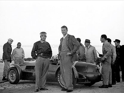 Photo Luigi Chinetti & Peter Selsdon - Ferrari 166 Spyder Corsa (1948) - 15x20