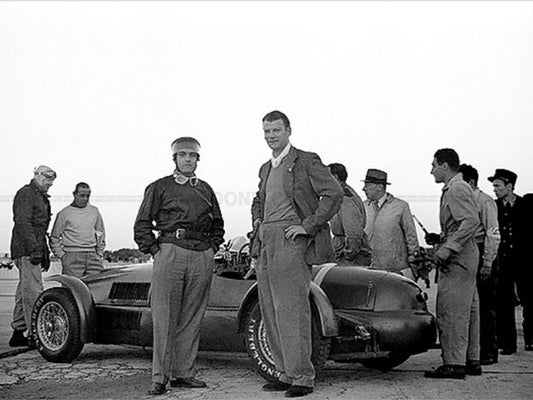 Photo Luigi Chinetti & Peter Selsdon - Ferrari 166 Spyder Corsa (1948) - 15x20