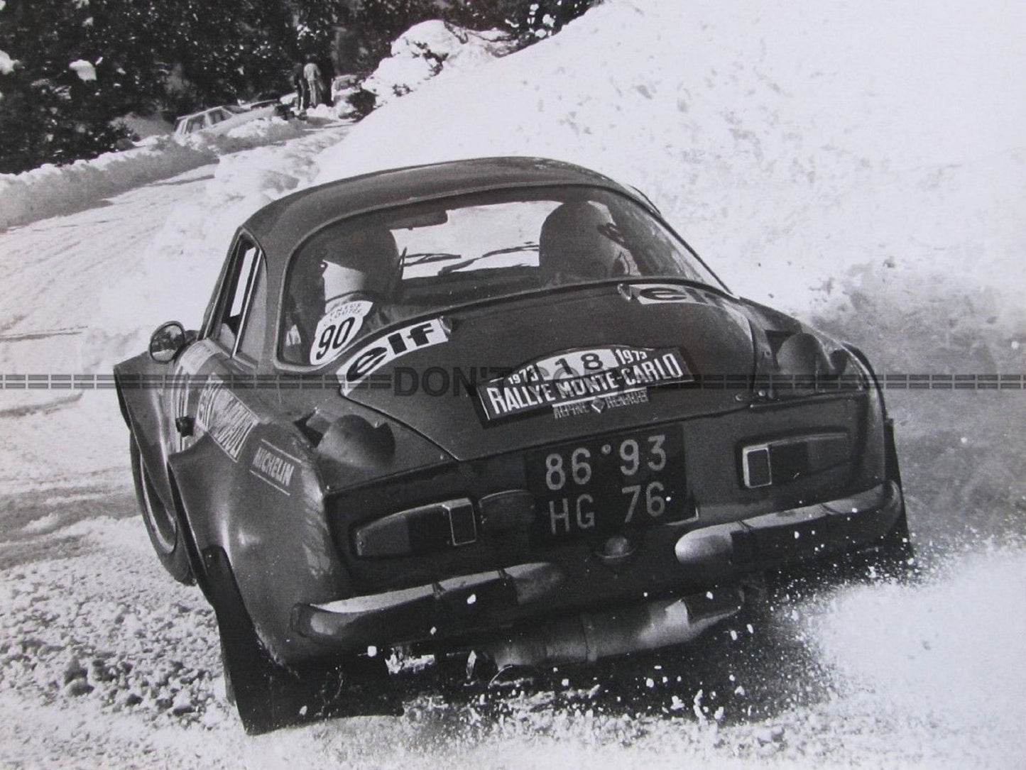 Photo Alpine A110 Jean-Claude Andruet & Biche Rallye Monte Carlo 1973