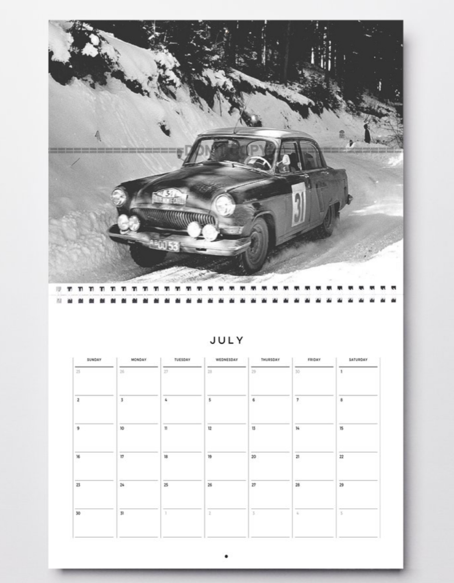 Photo GAZ-21 Volga (ГАЗ-21 Волга) Neige – Rallye Monte-Carlo 1964 – URSS – 15×20