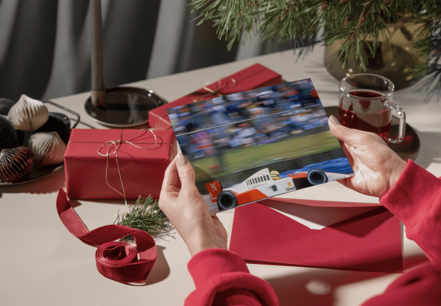 Photo Ayrton Senna – GP de Grande-Bretagne F1 1991 – McLaren-Honda MP4/6 – 15×20