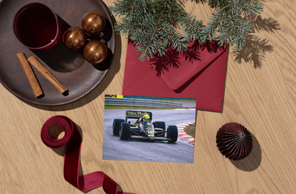 Photo Ayrton Senna – Lotus JPS – Spa-Francorchamps (1986) – Formule 1 – 15×20