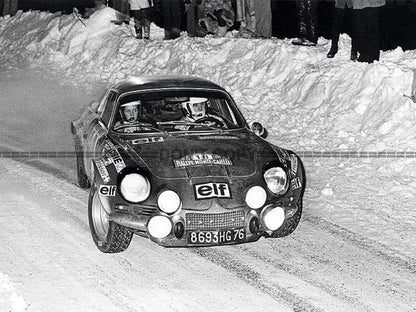 Photo Andruet & Biche – Alpine A110 – Rallye Monte-Carlo (1973) – Course – 15x20