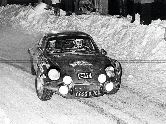 Photo Andruet & Biche – Alpine A110 – Rallye Monte-Carlo (1973) – Course – 15x20