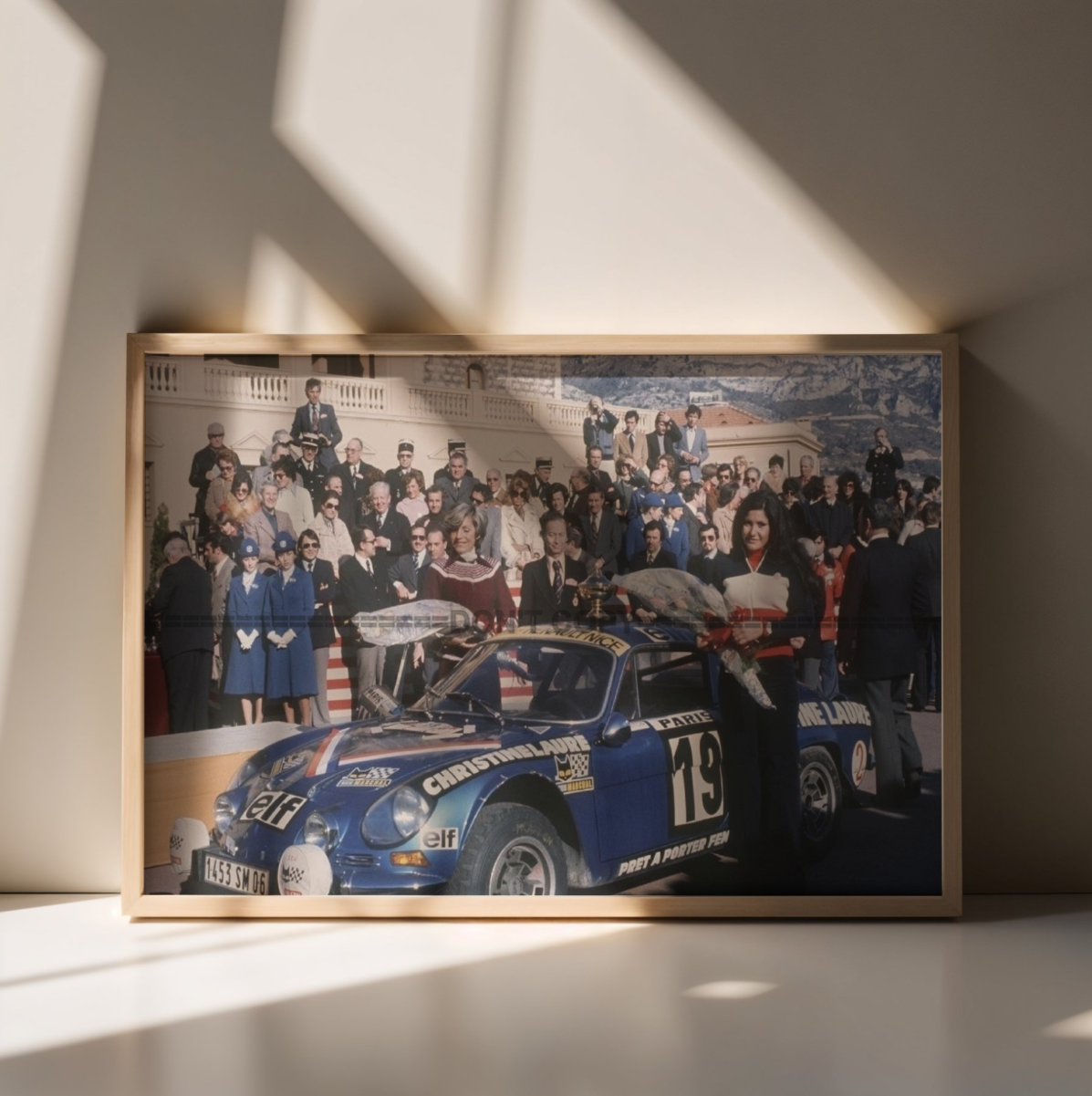 Photo Michèle Mouton – Alpine A110 1600 S – Rallye Monte-Carlo 1976 – 15x20