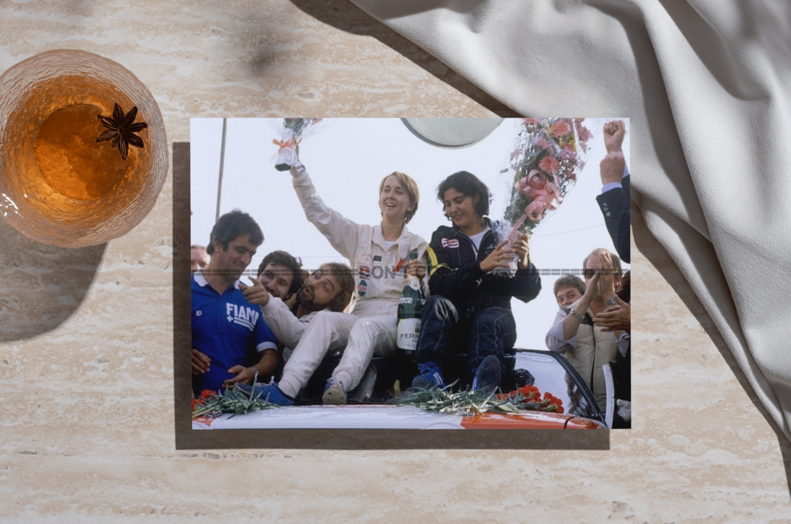 Photo Michèle Mouton & Fabrizia Pons – Audi Quattro Rallye San Remo 1981 - 15x20